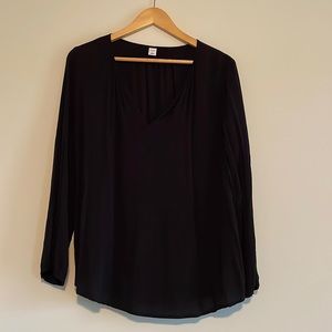 Women’s V-Neck Black Blouse